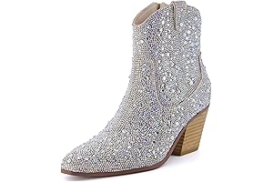 Cushionaire Women's Boots: Rhinestone Western Spirit with Comfort