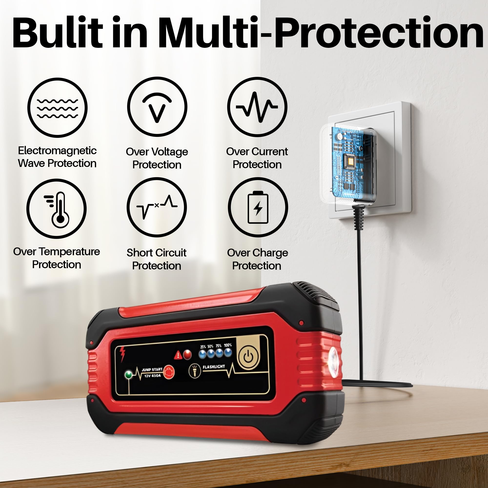Cable de alimentación de 15 V CC compatible con Viking Jump Starter 62749 64412 56797 56798 batería de 15 V arrancador de coche para Harbor Freight 450 pico Amp portátil de iones de litio de 12