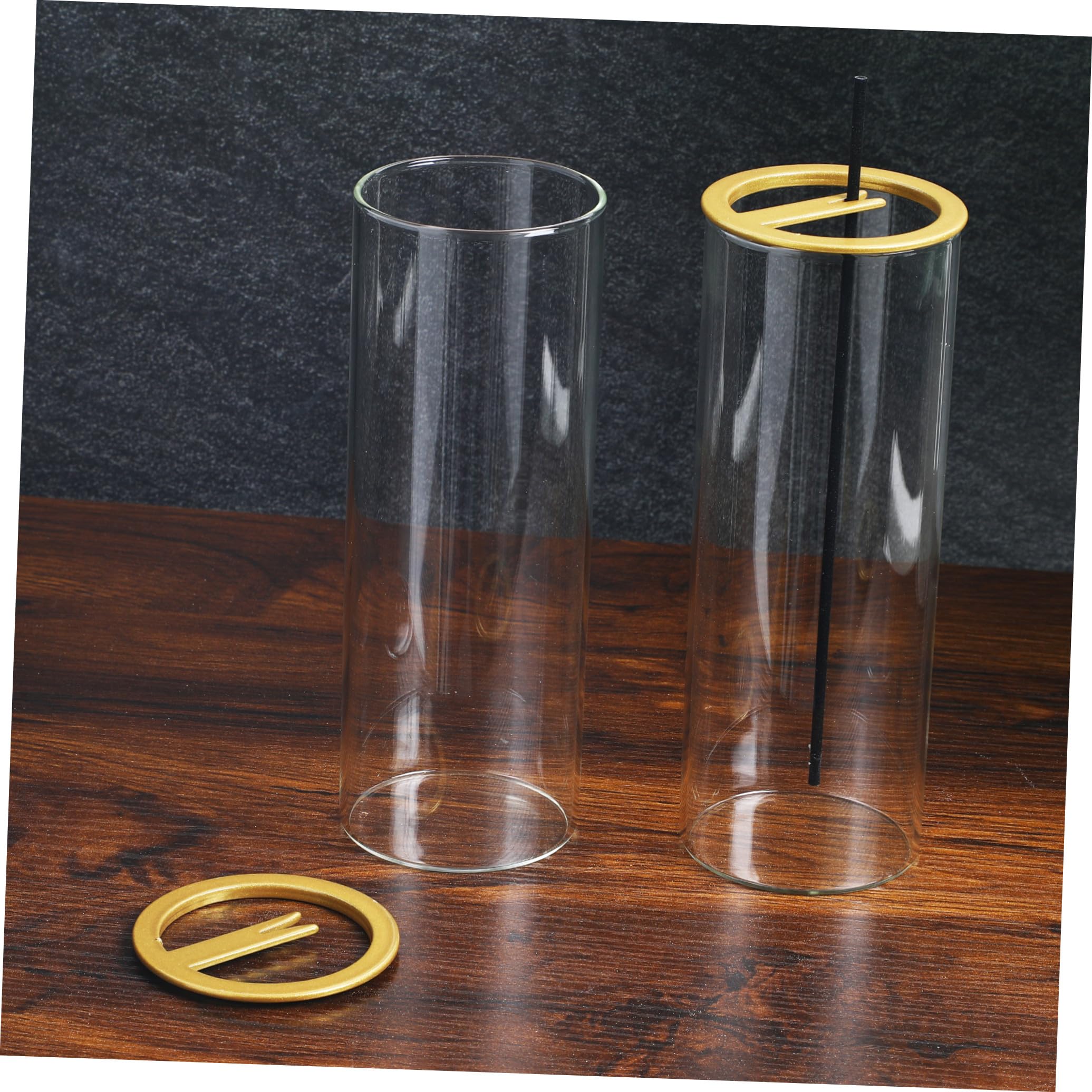 Porta Incienso al Revés de Vidrio Borosilicato 2 Piezas