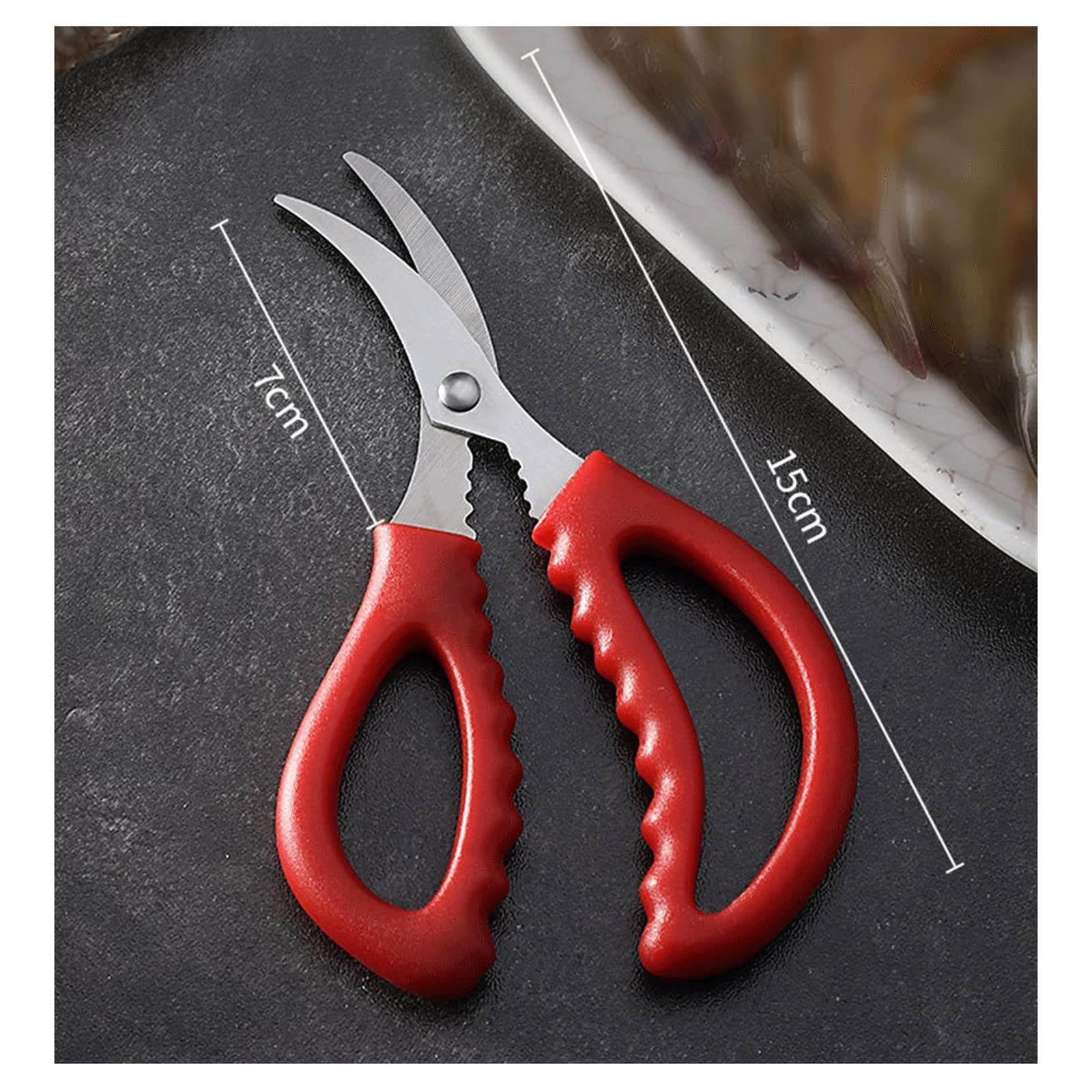 Küchenschere, Küchenschere, Garnelenkralle, Peeling, Edelstahl, Küchenschere (rot)