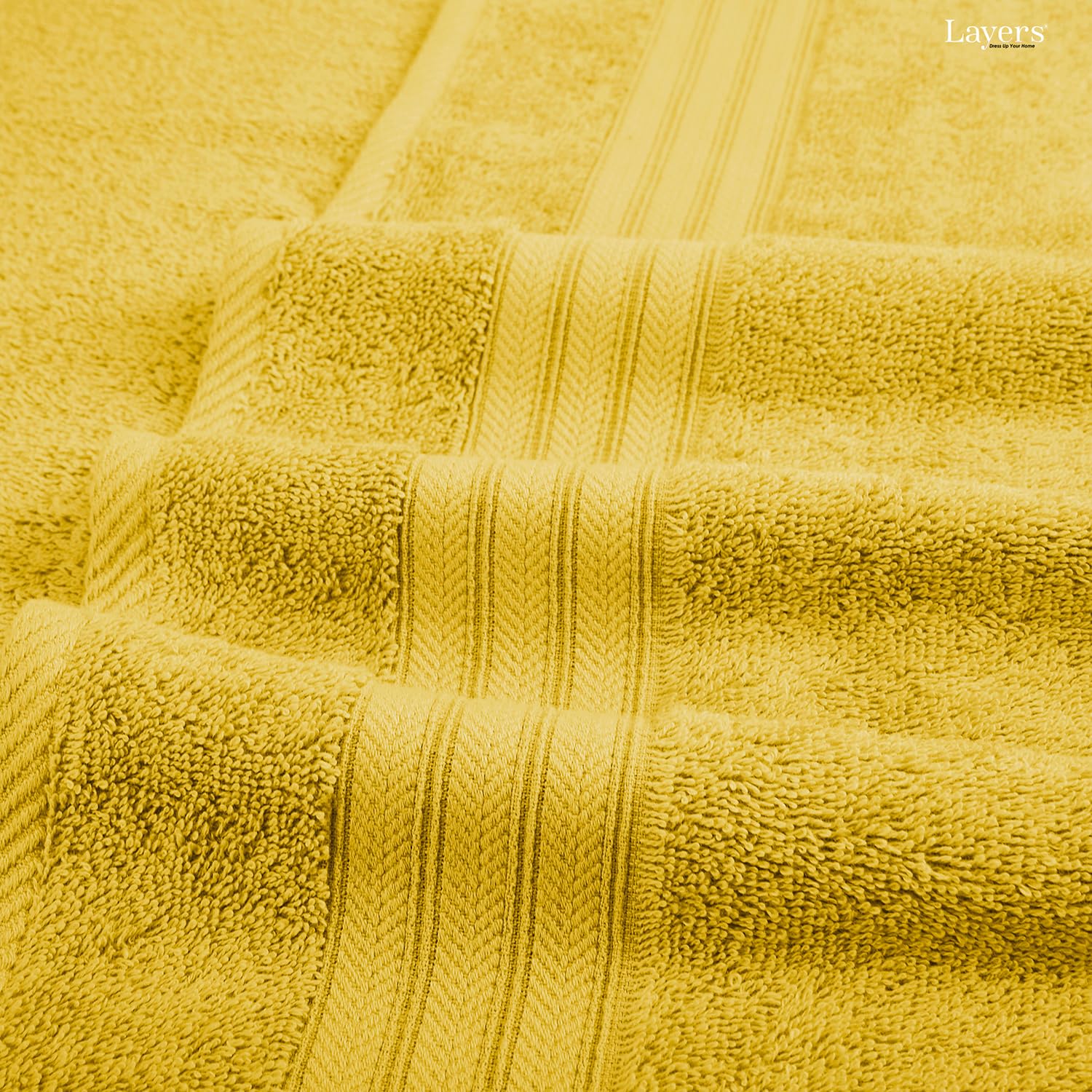 Layers 100% Cotton Bath Towels - Soft & Absorbent -4