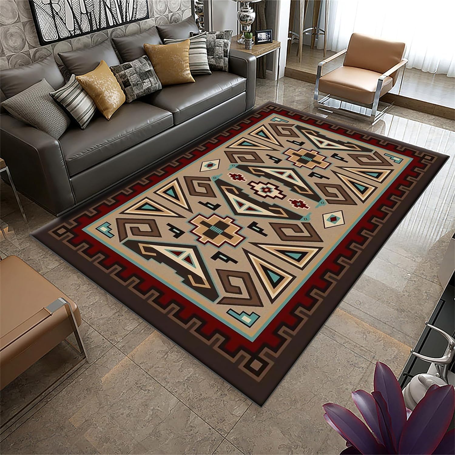 Tapis de cuisine moderne antidérapant résistant pour couloir et sol lavable 3D