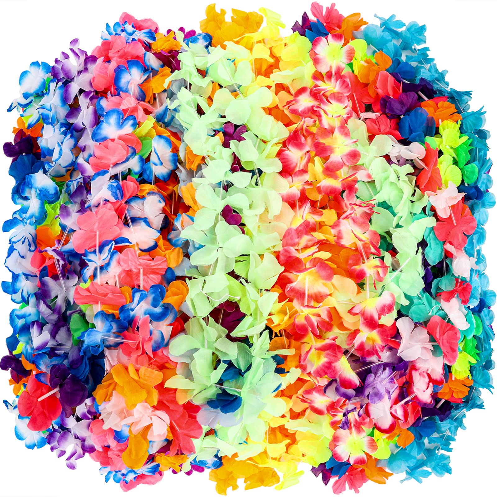 Buy Frcctre 70 Pack Hawaiian Leis Necklace, Hawaii Flowers Leis Luau Hawaiian Party Supplies