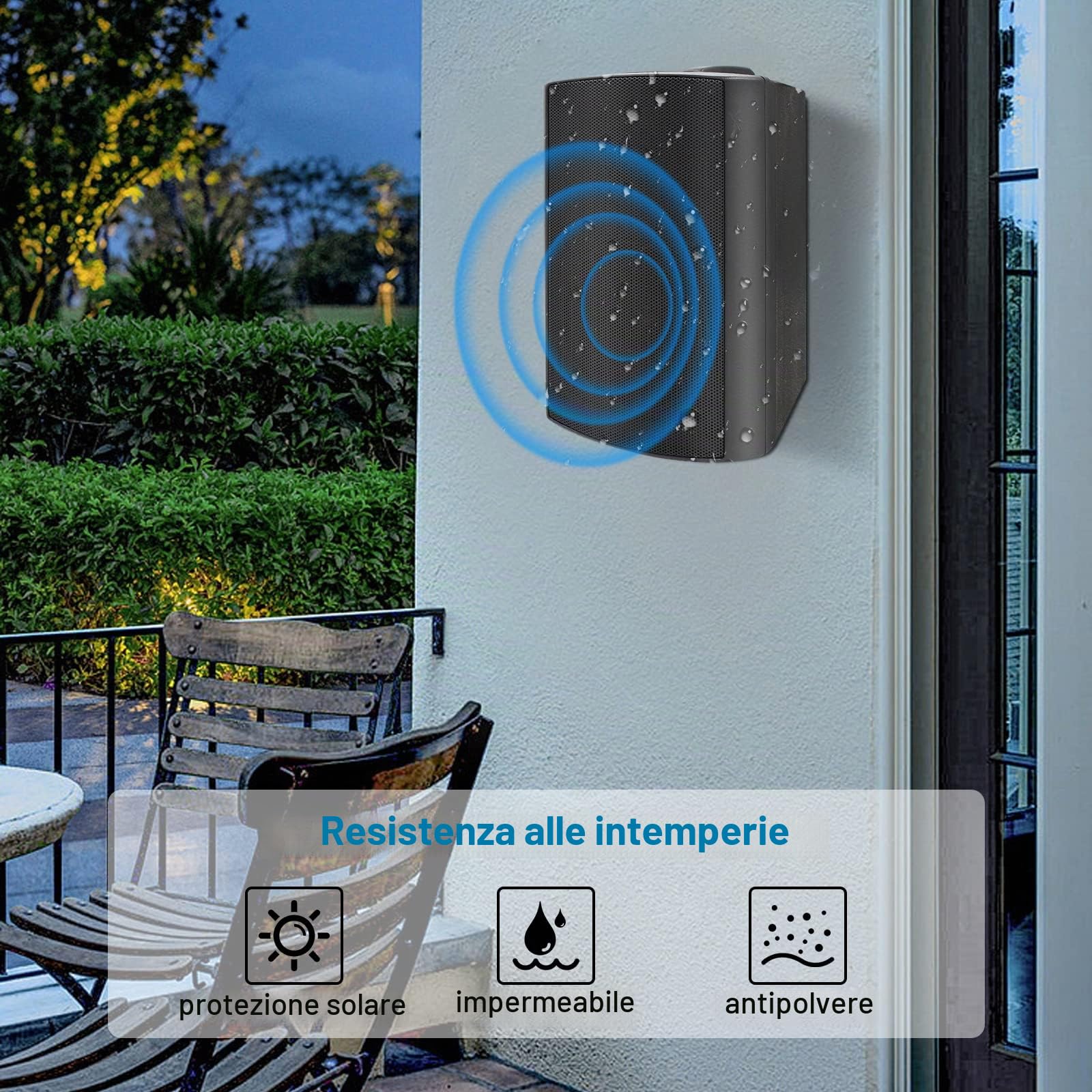 Herdio 5,25 Pollice Casse per Esterno 600 Watt Altoparlanti da Esterno