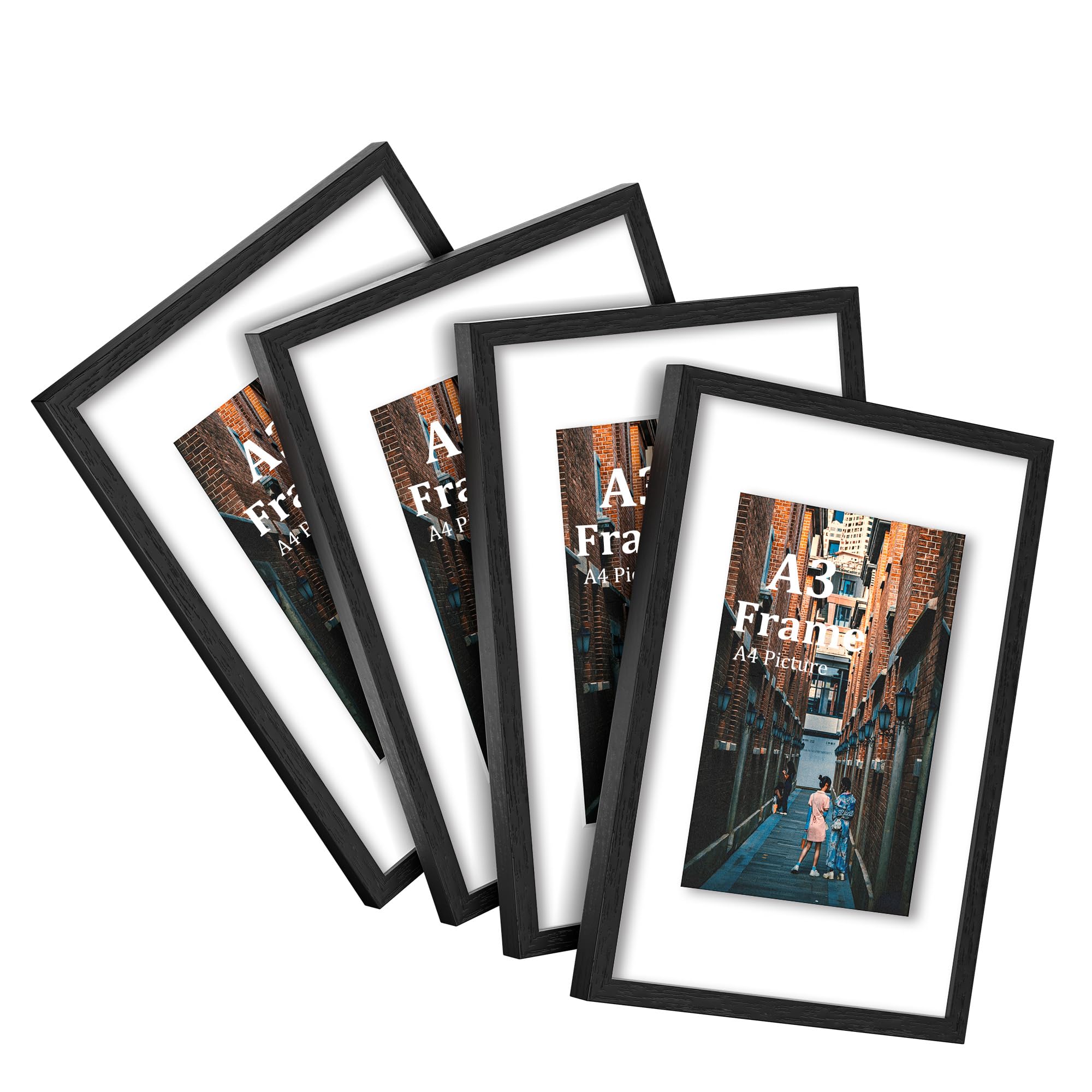 MEGAROOM A3 Picture Frame 4 Pcs, 42cm x 29.7cm(16.5 x 11.8 inches