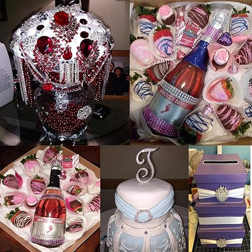 Miniatura 6 de ZAYI Cadena de diamantes de imitación de cristal de 5 yardas de 0.118 pulgadas (0.118 in), cadena de garra para manualidades, costura, bricolaje,