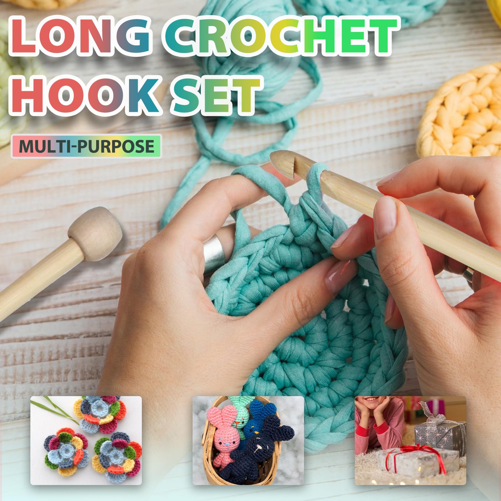 Uenhoy Set Da 12 Uncinetti Tunisini In Bambù Carbonizzato (24 Cm) – Da 3 Mm A 10 Mm! Per Uncinetto Afghano E Progetti Creativi. Leggeri E Lisci, Non Stancano Le Mani. Perfetti Per Principianti Ed Esperti. Un Must-have!