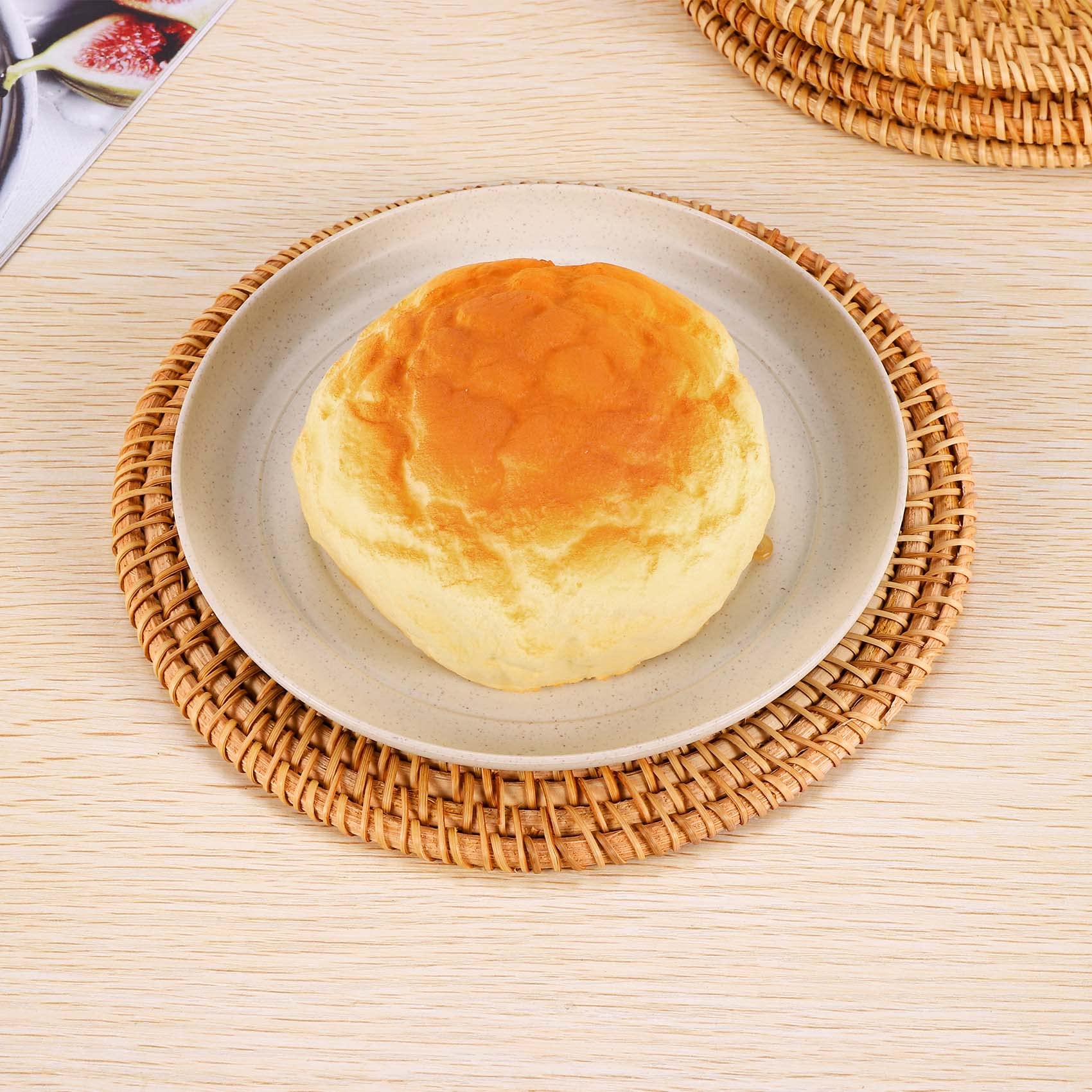 Pvczool 4 Pcs Rattan Trivets for Hot Dishes-Insulated Hot Pads, Pot Holder for Table,Heat Mats for Kitchen - Image 4