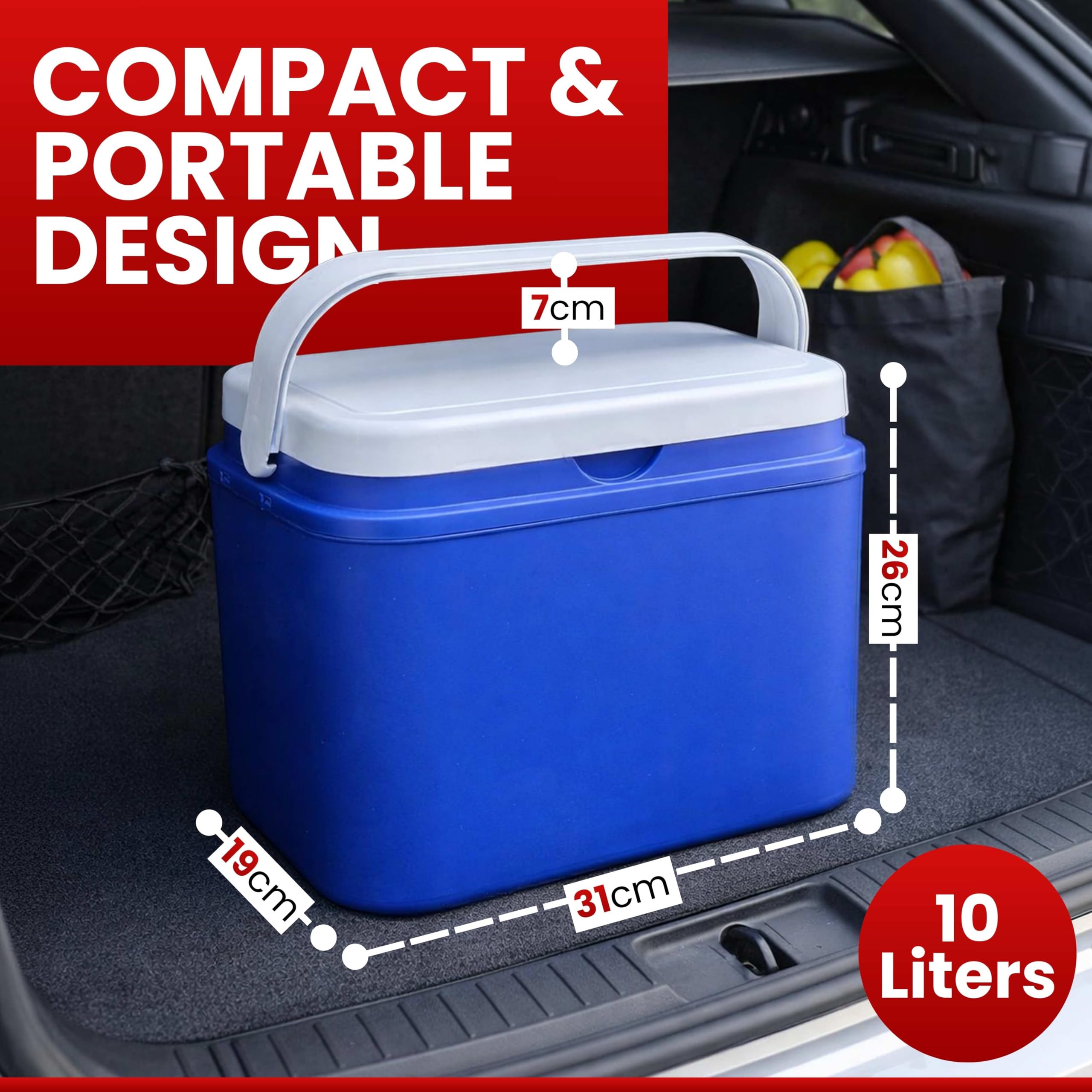 Unibos | Cool Box – Compact Insulated Ice Cooler Box for Hot or Cold Food and Drinks – Portable Ice Cooler for Camping, Picnics, Festivals, Travel, Beach, BBQs & Outdoor Adventures - 4