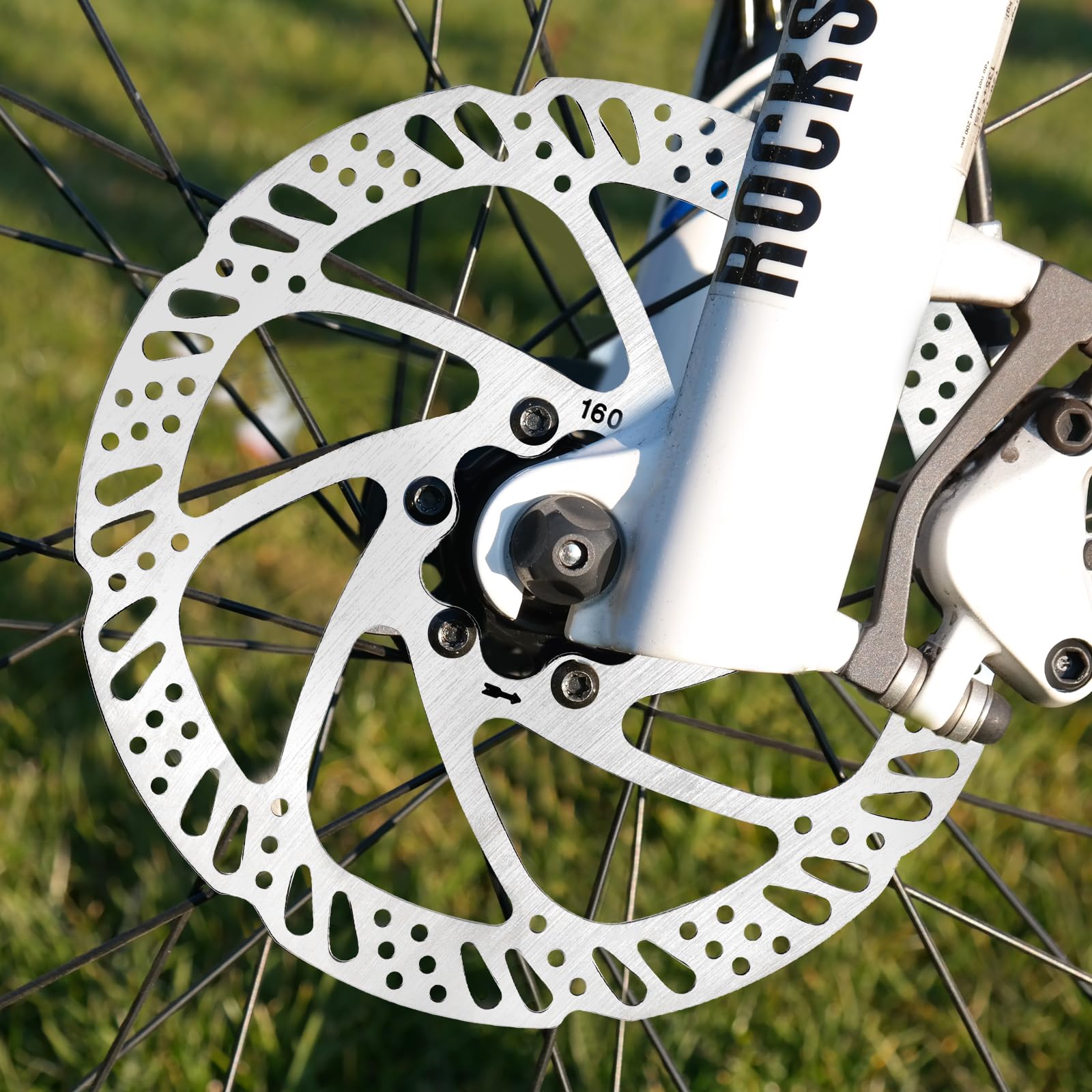 Rotor de disque de frein de vélo 160 mm Frein a Disque VTT en Acier Inoxydable Frein à Disque Avant et Arrière