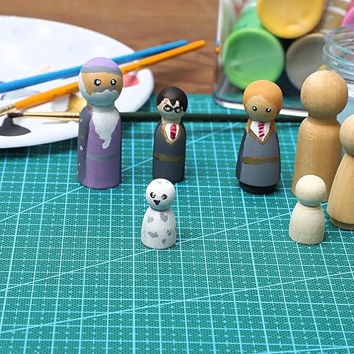 Miniatura 2 de Bright Creations Muñecas de madera con clavijas, figuras de madera (1.1 pulgadas, 50 unidades)