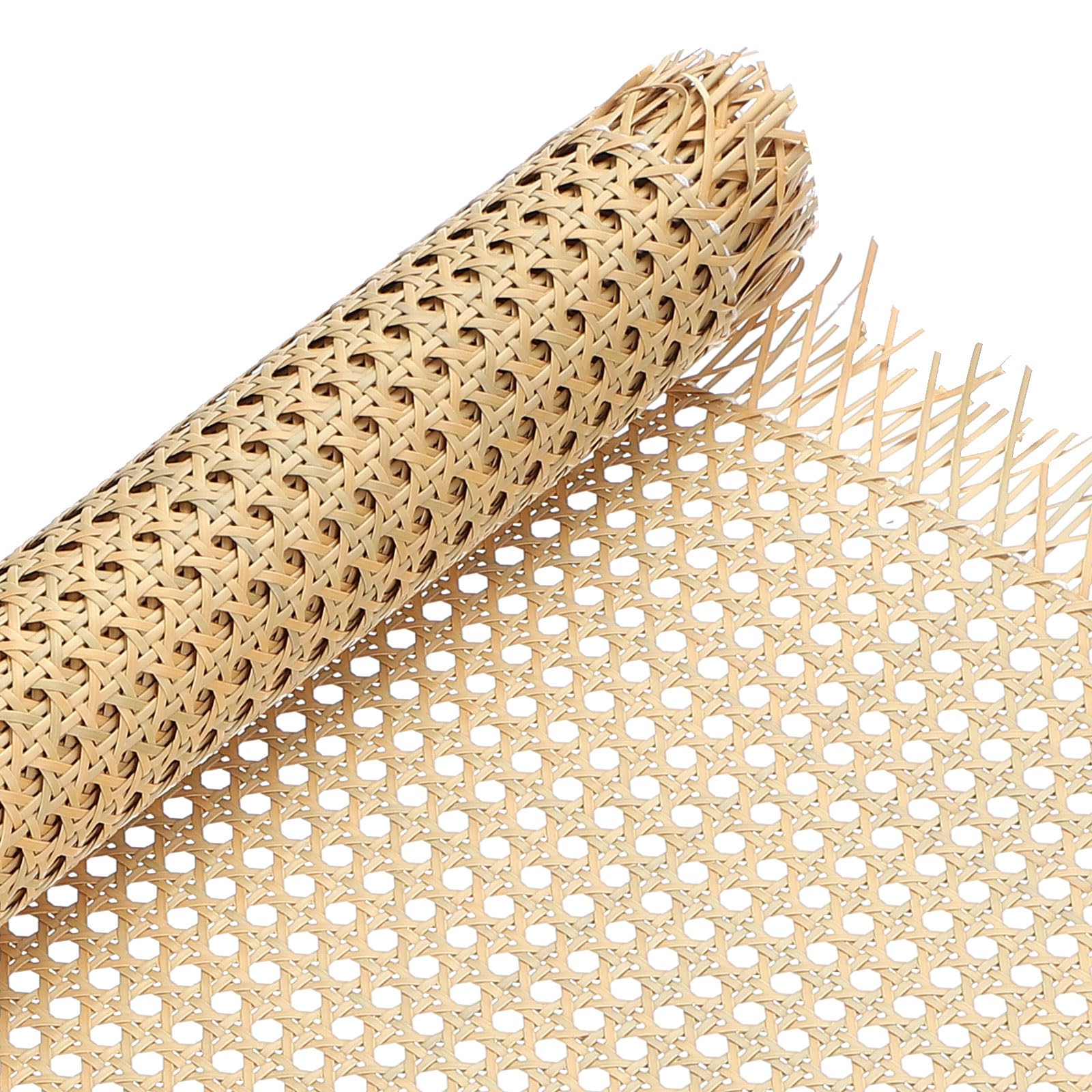 PATIKIL Plastic Rattan Webbing Roll 24 in x 5ft Woven Synthetic Poly Open Mesh Rattan Sheet Faux Cane Weave for DIY Caning Projects Furniture Cabinet Chair Ceiling Door