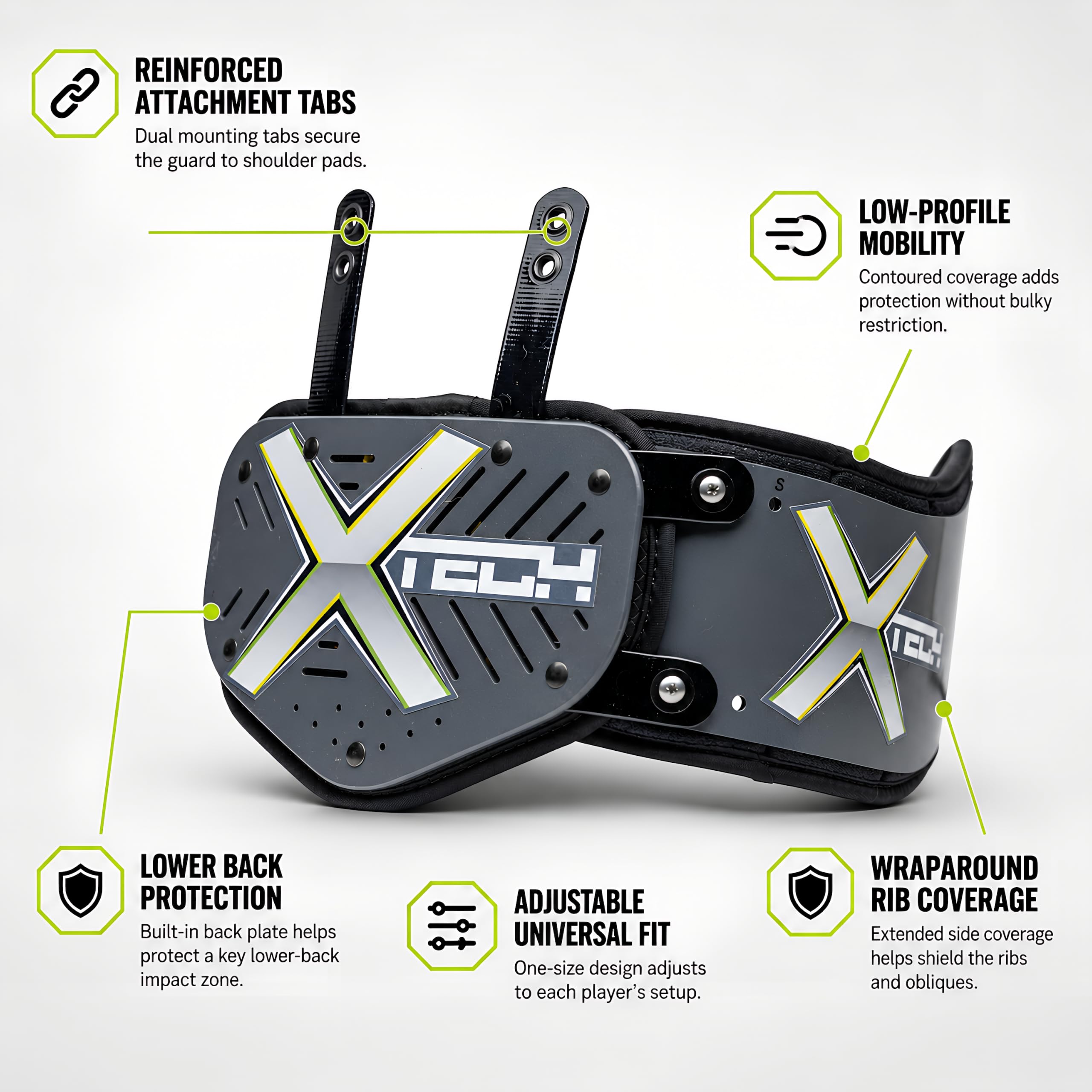 Amazon.com : XTECH Universal Football Rib Protector Guards
