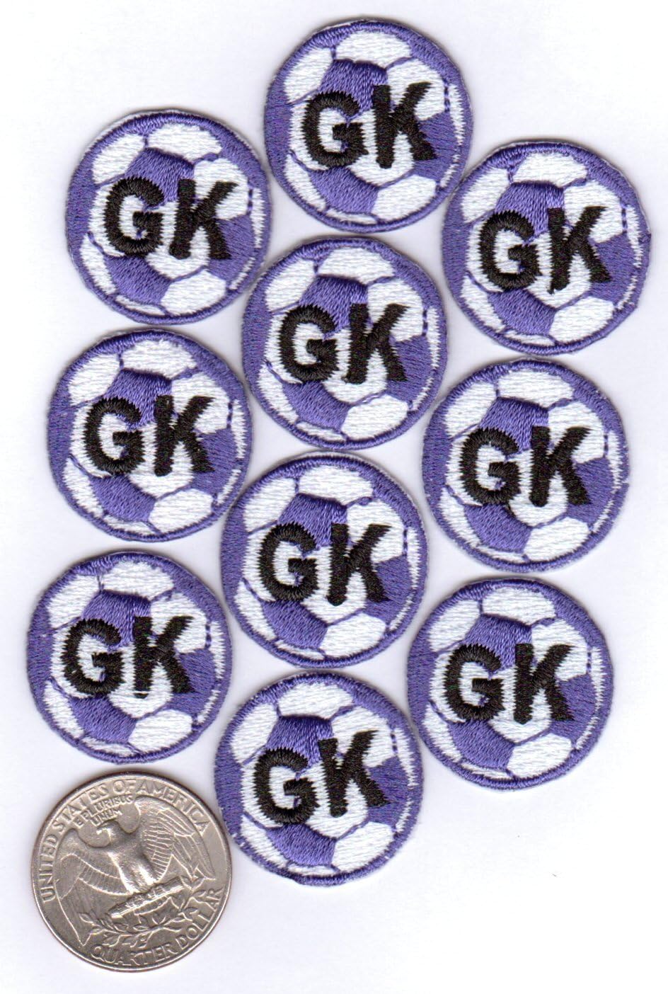 20 Soccer Ball Patches GK (Goalkeeper) 2 x 10Packs 100