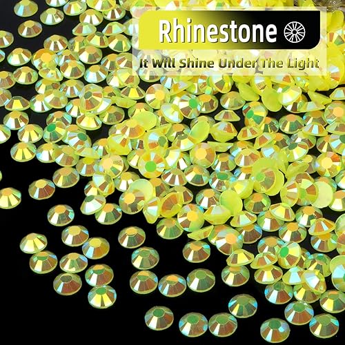 Miniatura 9 de MUZOXEN 1200 diamantes de imitación de resina de 0.236 pulgadas a granel, brillantes AB transparentes transparentes con parte trasera plana, gemas
