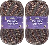 Vista 31 de JubileeYarn Chunky Melody - Hilo para tejer 100g/madeja, mezcla de lana gruesa, color maíz naranja - 2 madejas