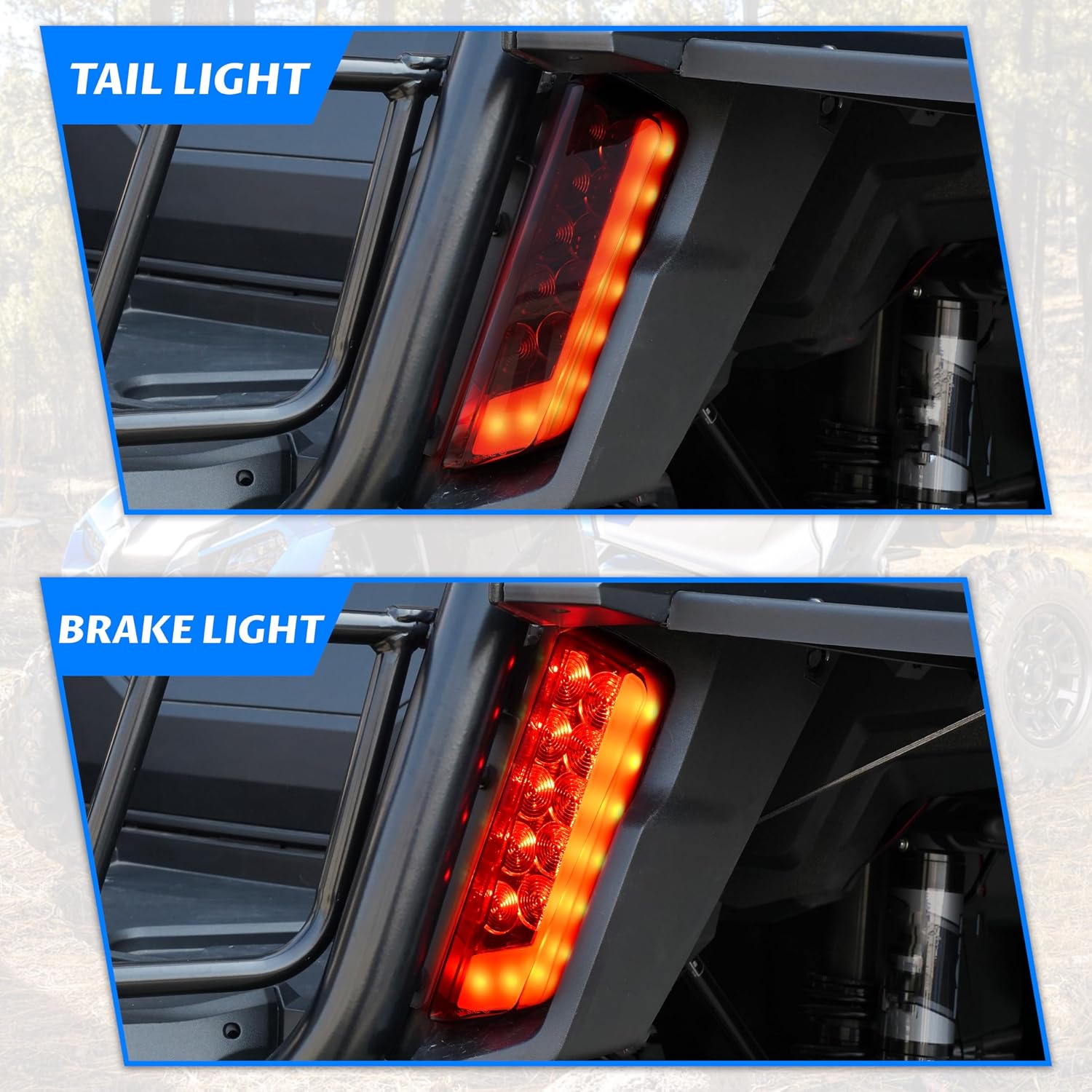 SAUTVS LED Taillights for Talon 1000, Smoked Black LED Tail Lights Tail Lamps Set for Honda Talon 1000X 1000R 1000X-4 2019-2024 Accessories (2PCS)