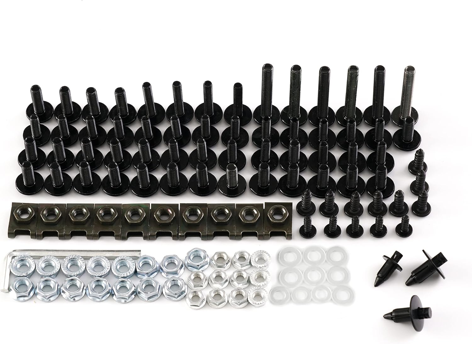 WYNMOTO Fairing Bolt Kit Screws Nuts Washers Clips Mounting