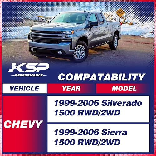 Miniatura 2 de KSP - Extensores de choque de 4 a 6 pulgadas para Silverado Sierra 1500, kit de extensión de choque para Chevy Silverado GMC Sierra 1500 1999-2006