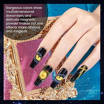Amazon.com : MIZHSE 8 Colors 9D Cat Eye Gel Nail Polish