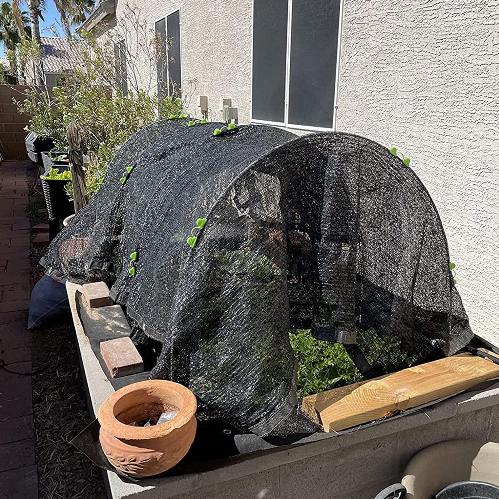 Kit di 50 cerchi da giardino per supporto per piante, archi per serra, tunnel ideale per pomodori, fragole e crescita veterinaria, facile da montare