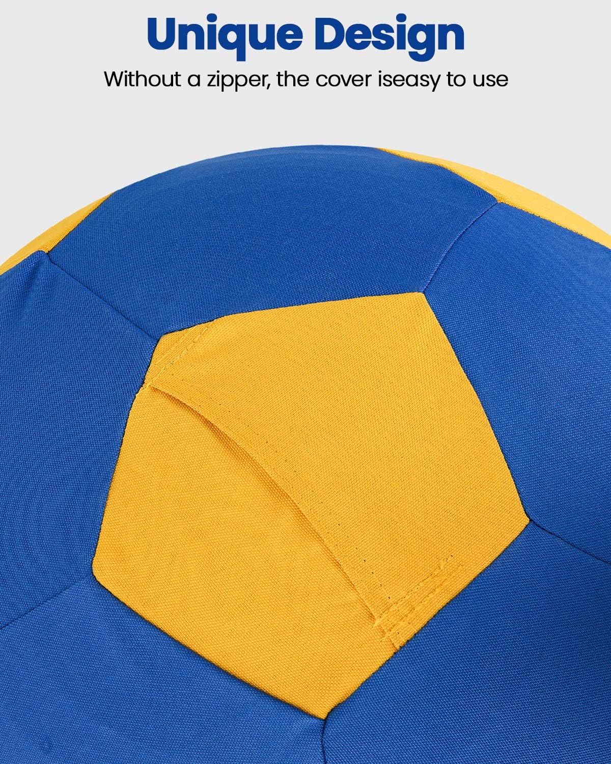 ANC POP Palla da pastore per cavalli da pastore da 63,5 cm, Mega palline da pastore con pompa a mano, palla da calcio da allenamento per cavalli, blu e giallo