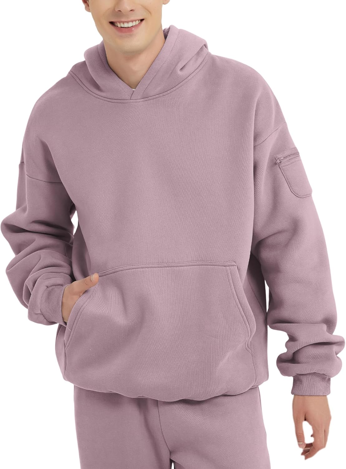 FAIABLE Men's Hoodies Pullover Oversized Soft Hooded Sweatshirts Fleece Relaxed Fit Casual Travel Hoodie with Hidden Pocket