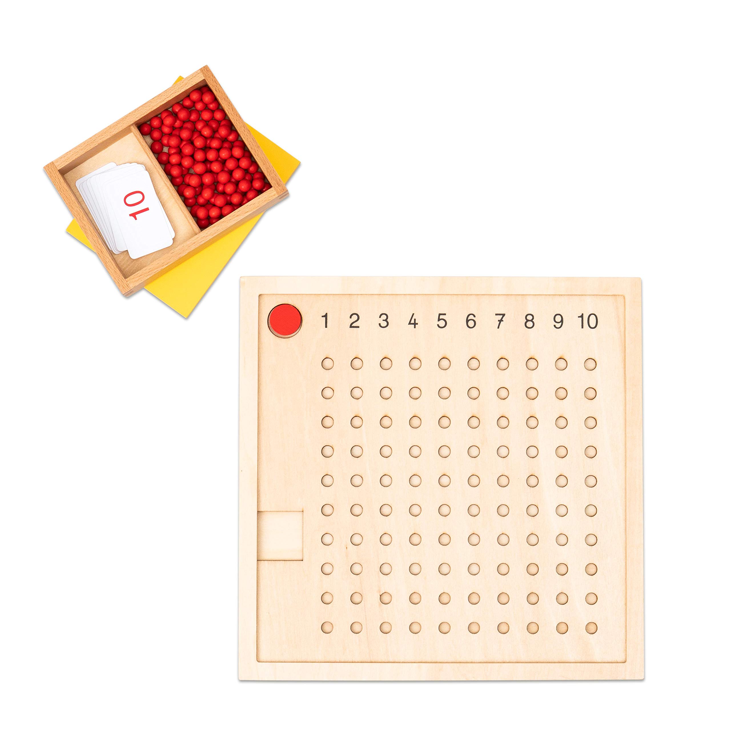 Betzold 85784 - Multiplikationsbrett aus Holz - Rechenspiel Lernmittel Mathematik