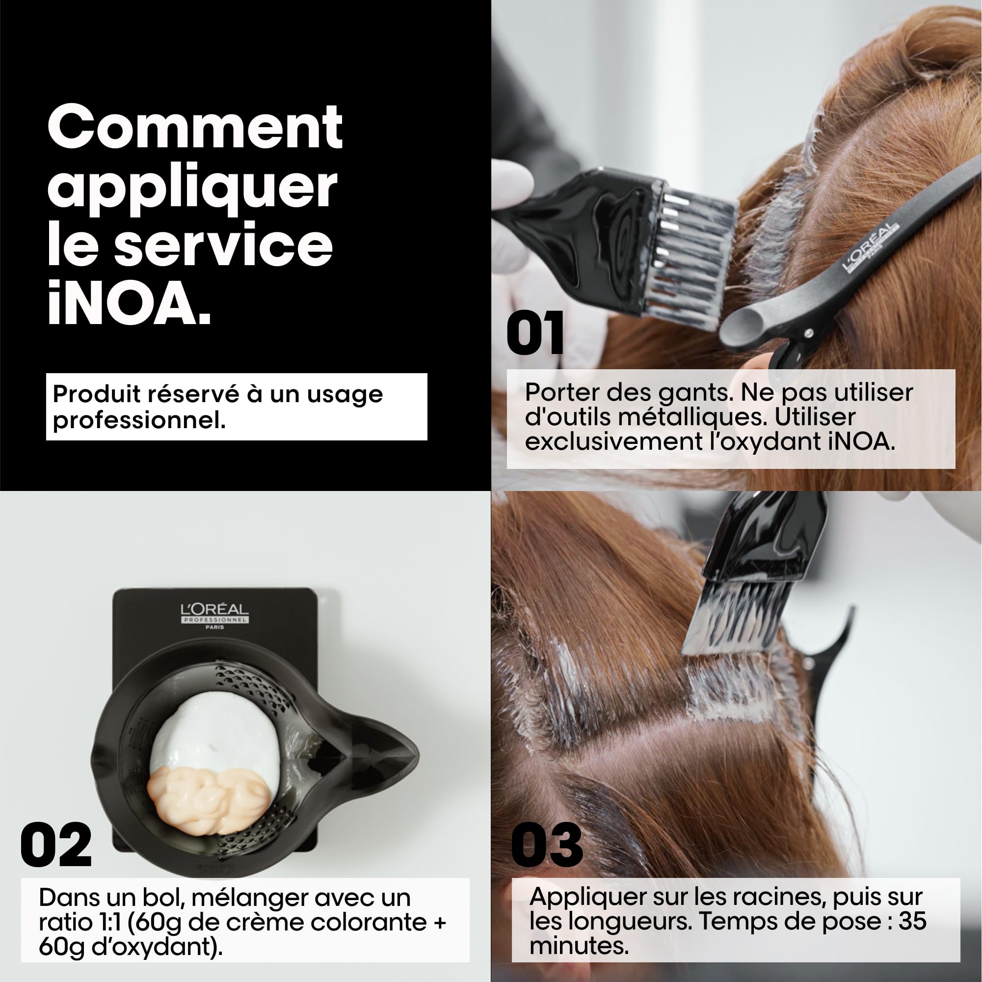 Teinture sans ammoniaque Inoa L'Oreal Expert Professionnel Nº 4,20