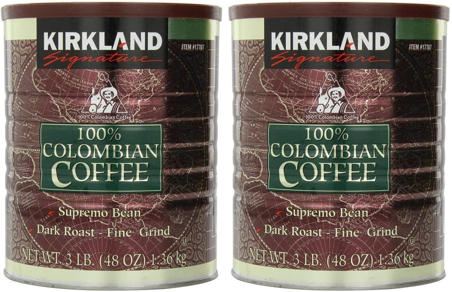 Signature 100% Colombian Coffee Supremo Bean Dark Roast-Fine Grind (Family Bundle)