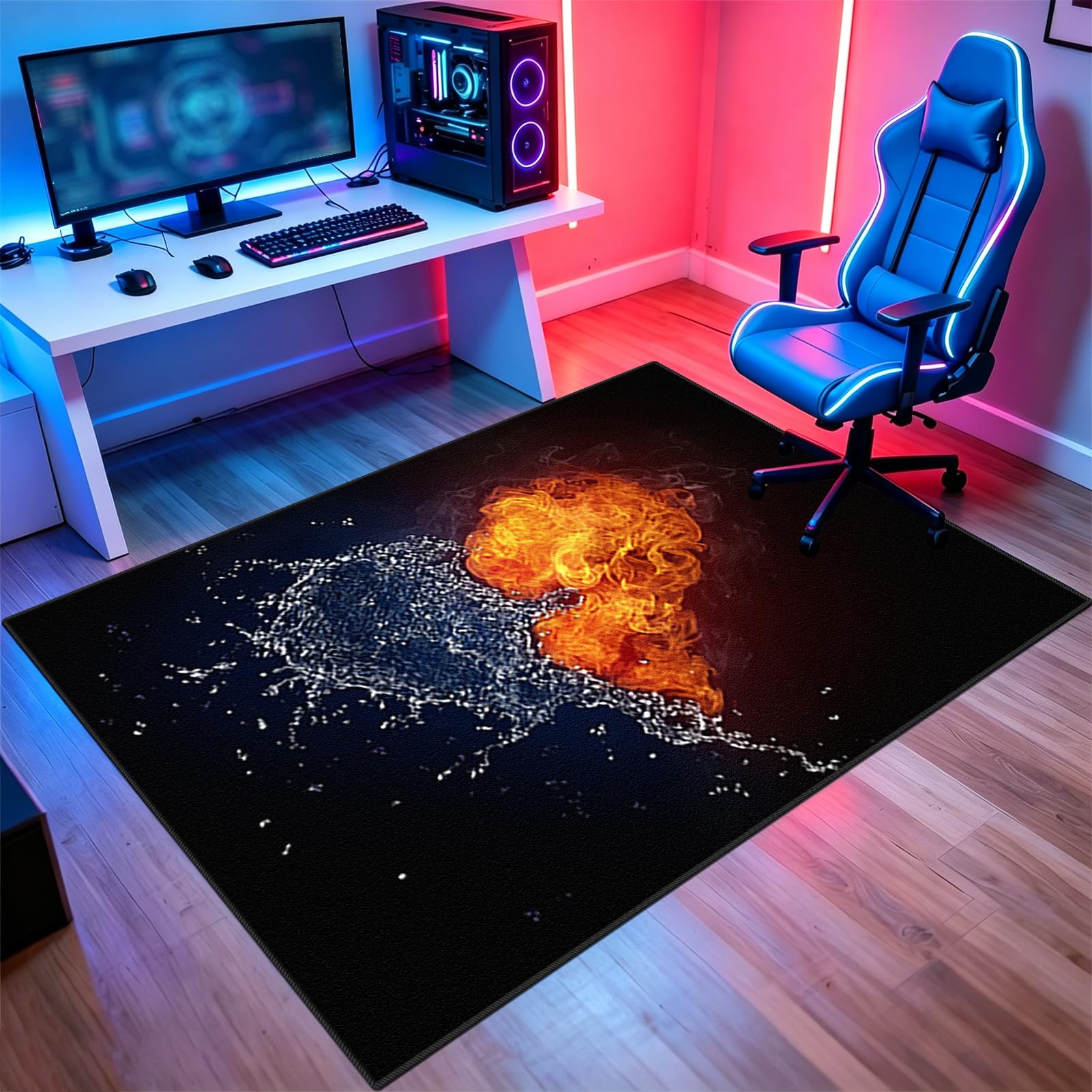 Mata do zabawy dla chłopca do pokoju chłopięcego 130 x 170 cm do pokoju zabaw dekoracja domu, zmywalna mata ochronna na krzesła do gier