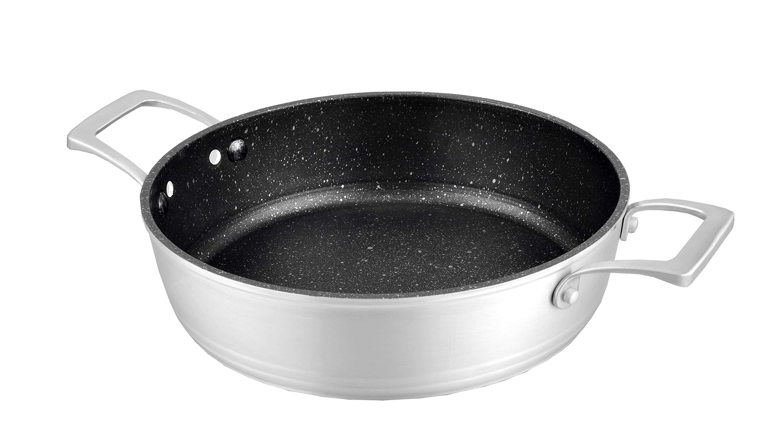 Titanium pro 28CA, Cazuela honda aluminio fundido, antiadherente a la piedra, full induction, asas remachadas de acero cepillado - Modelo: TITANIUM PRO 28CA