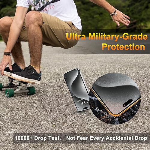 Miniatura 4 de QsmQam Paquete de 3 protectores de pantalla para iPhone 15 Pro Max de 6.7 pulgadas con 3 protectores de lente de cámara, vidrio templado Ultra HD,