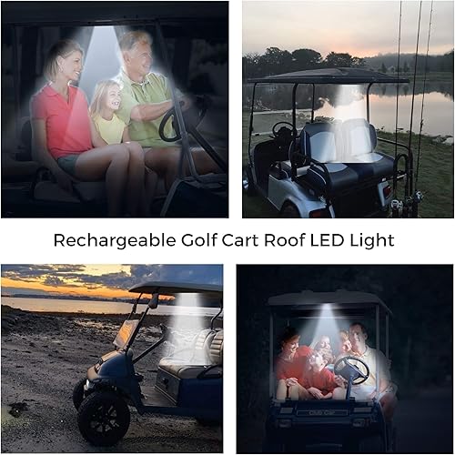 Miniatura 3 de Palo de techo universal para carrito de golf en cualquier lugar, luz LED de un solo toque se adapta a carritos Club Car, adelante, precedente, EZGO,