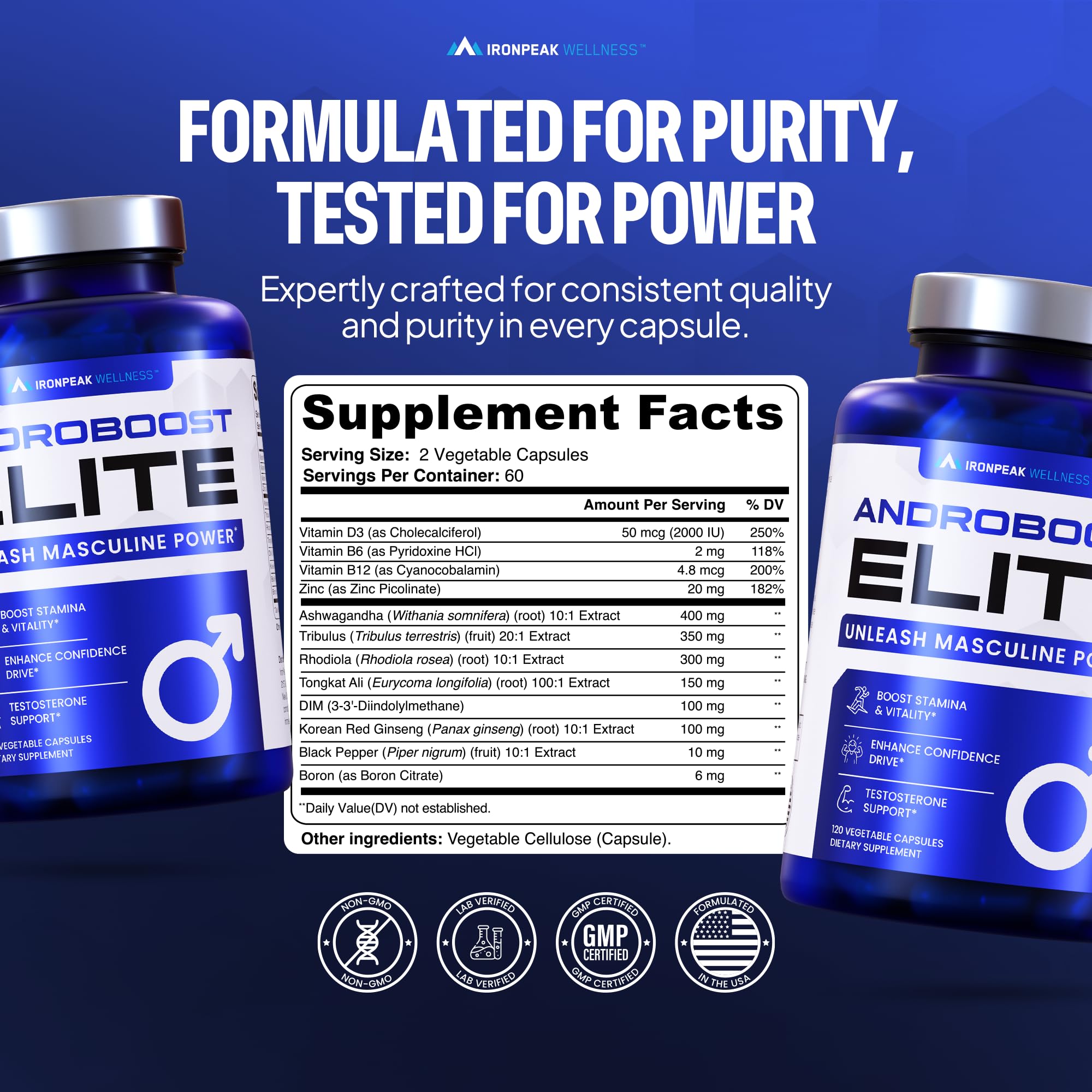 Testosterone Booster for Men | Male Enhancing | Strength | Muscle Growth — Amazon image 2