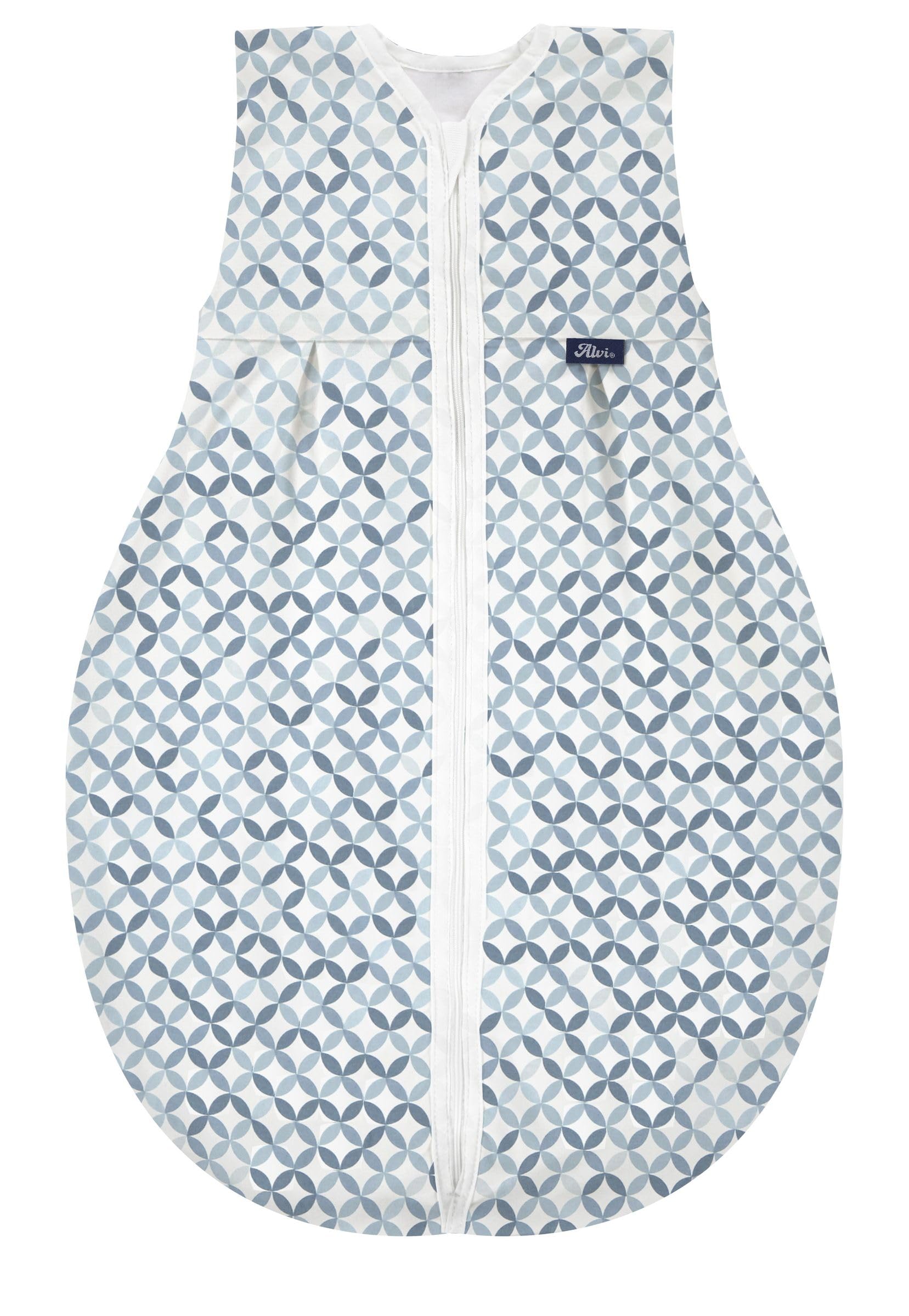 Alvi Kugelschlafsack Molton Sommerschlafsack | Babyschlafsack ärmellos 100% Baumwolle | Unwattierter Außensack | Leichter Baumwoll-Schlafsack