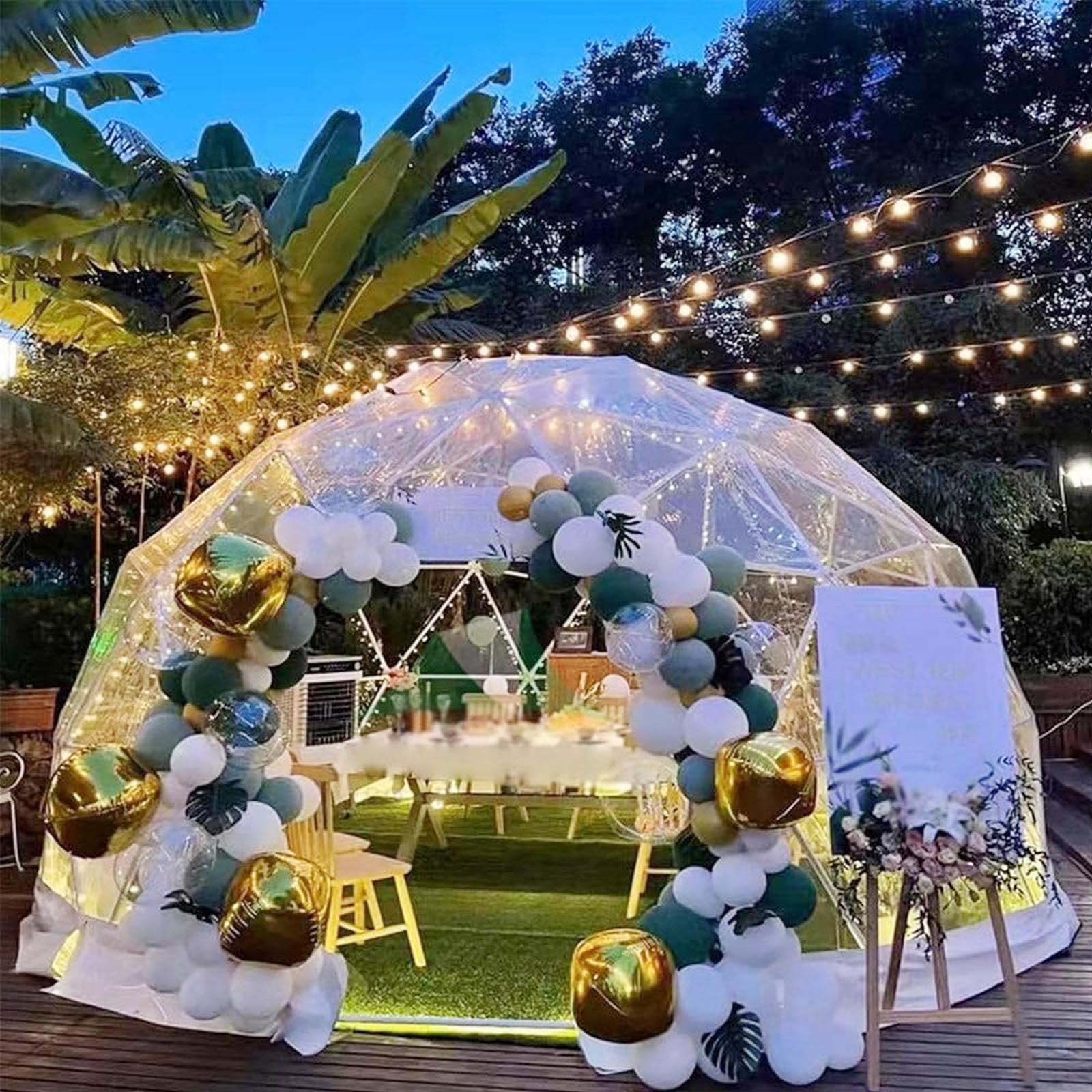 Dom z bąbelkami, przezroczyste schronienie Igloo, kopuła geodezyjna, 3-37 m na patio podwórkowe