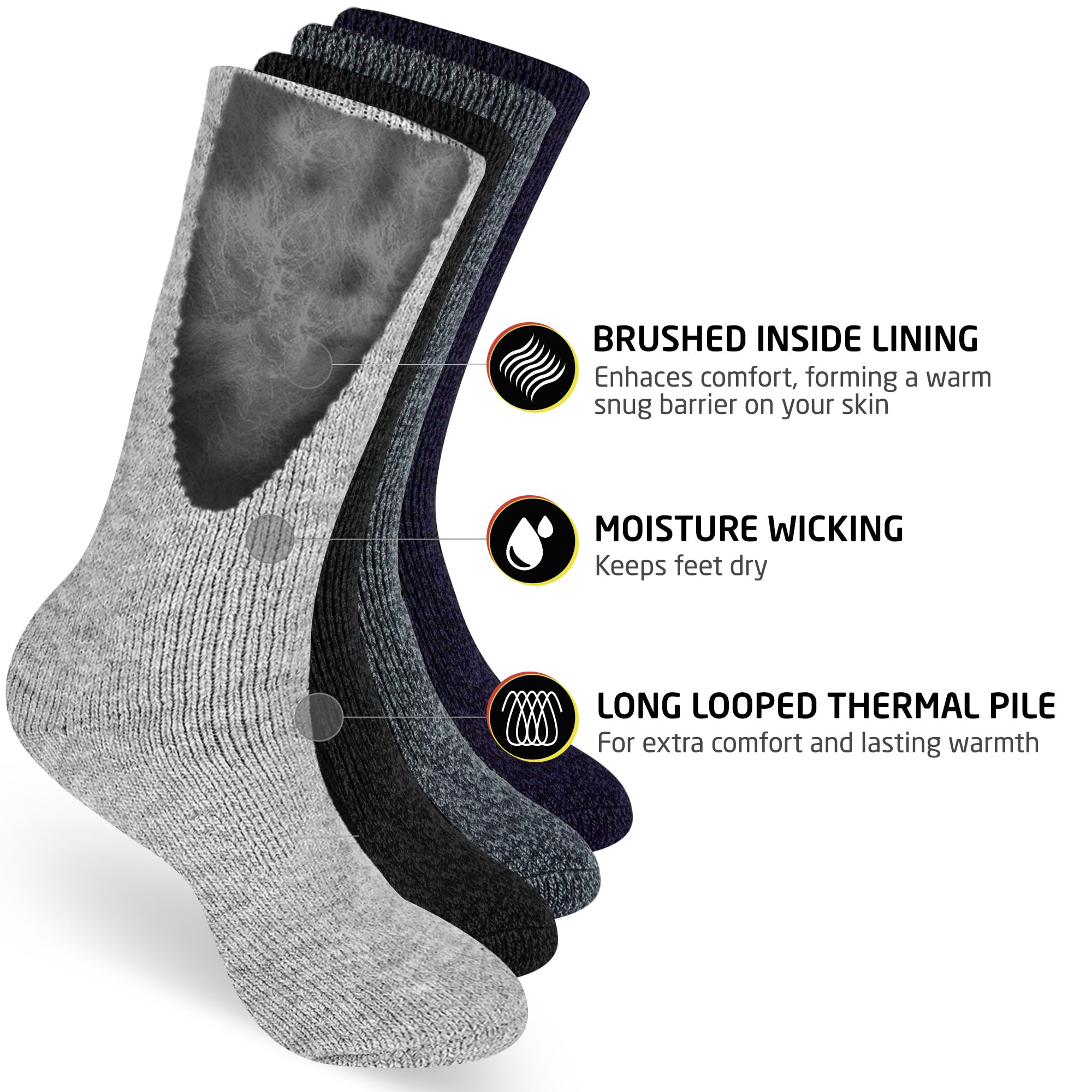 Hot Feet calcetines térmicos, calefacción acogedoras para los hombres, caliente, modelado Calcetines, Calcetín hombres de los EEUU