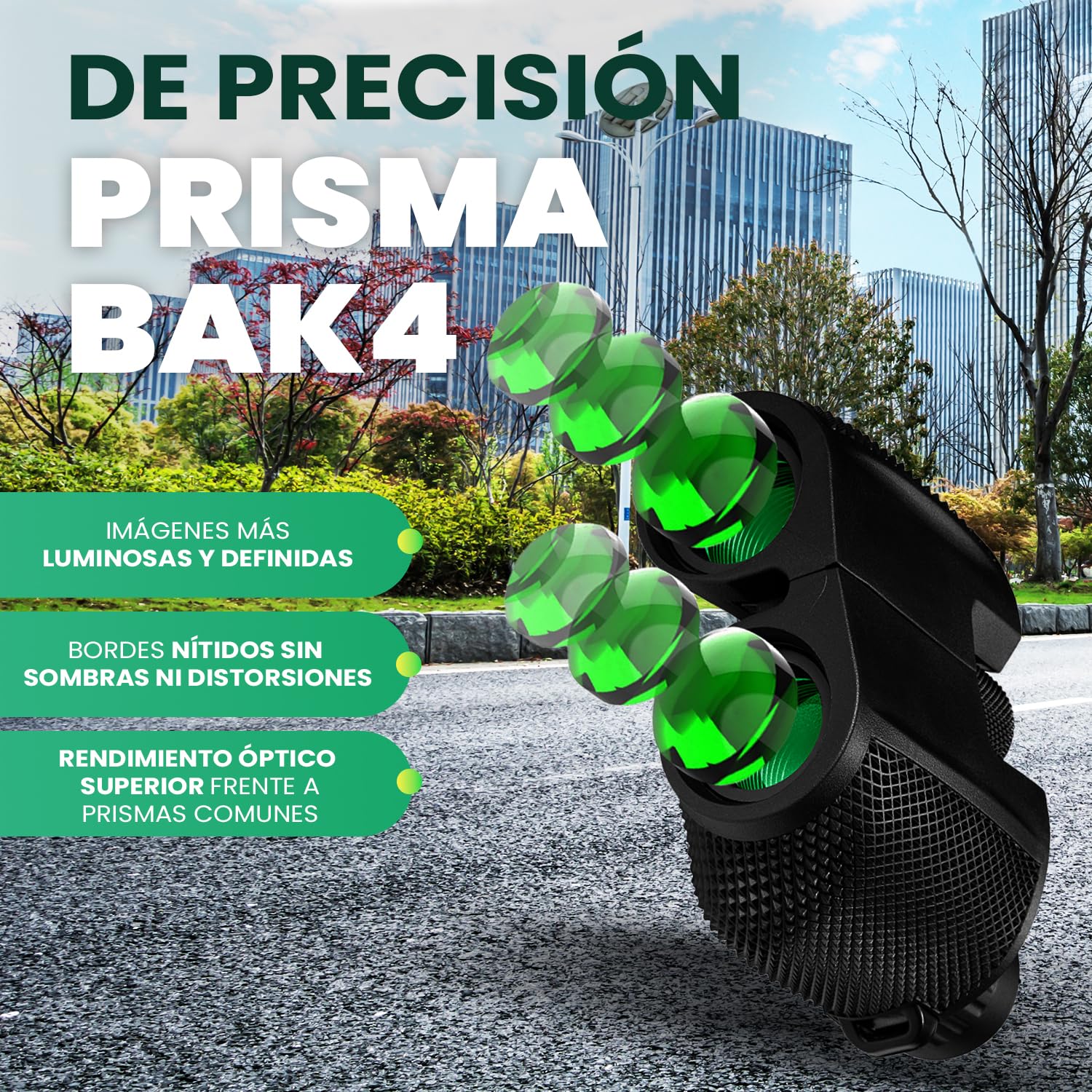 Prismaticos Largo Alcance - Prismaticos para Niños y Adultos - Binoculares Pequeños y Potentes 10x25 para Obsevacion para Caza, Aves - Prismas BAK-4 y Lentes FMC.