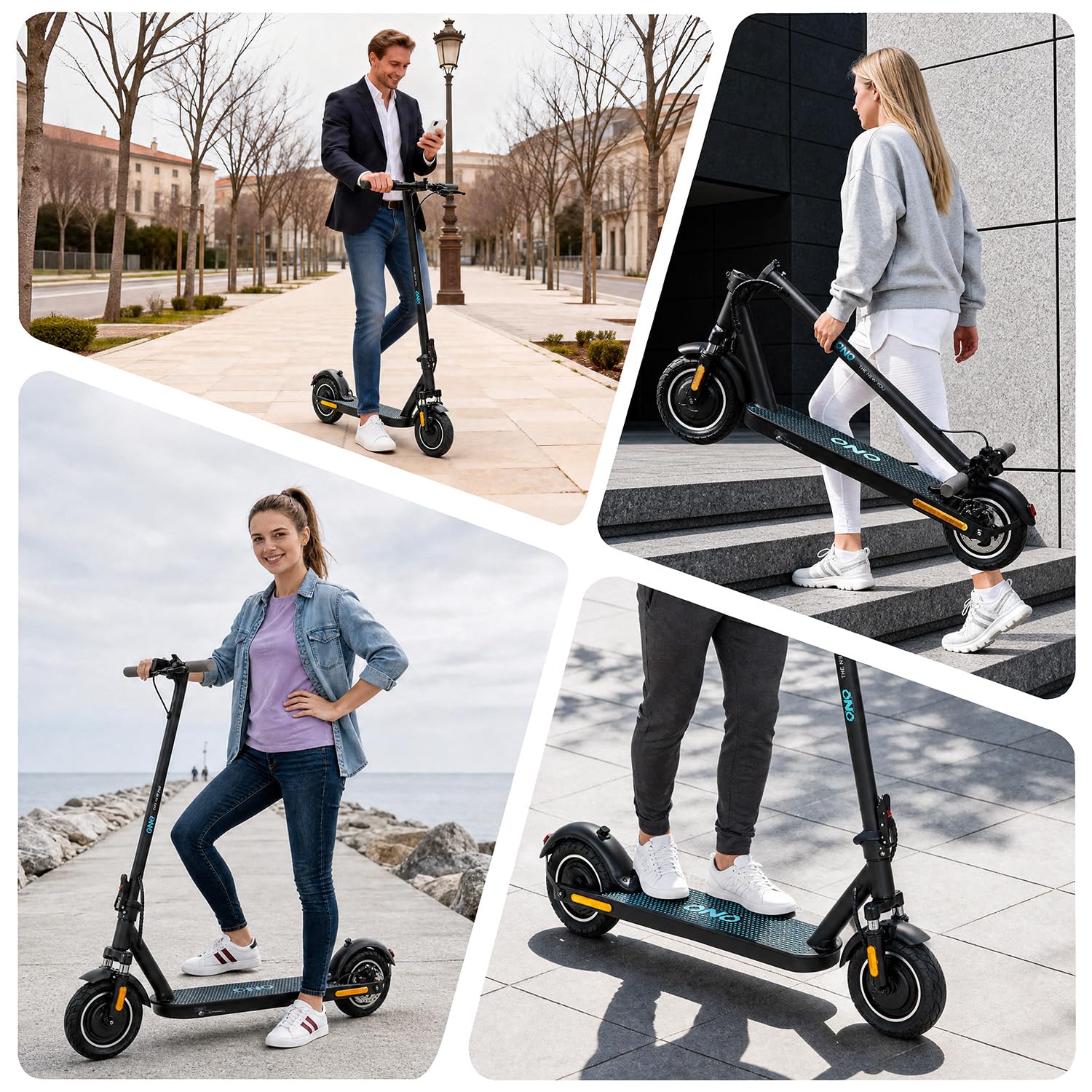 Trottinette Électriques,Moteur 1500W Puissante Sportive Professionnelle,10" Pneu Anti-crevaison, Batterie 13AH,autonomie de 25 à 35 km,Maximum 25km/h, Double Frein,Double Amortisseur,Charge Max 120kg