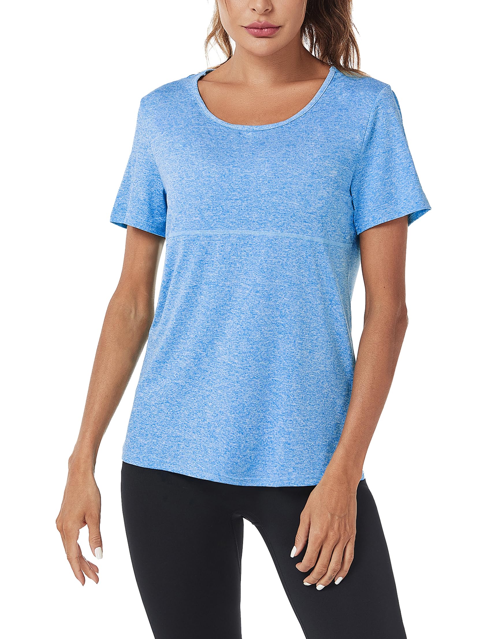 Sykooria Camiseta Deportiva Mujer Manga Corta Camisetas Básicas Mujer Verano Secado Rápido Camiseta Holgada Informal para Yoga Entrenamiento Atlético