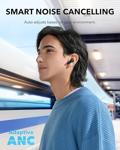 Miniatura 3 de Soundcore P40i by Anker, auriculares inalámbricos con cancelación de ruido, cancelación de ruido adaptativa a ambientes, graves pesados, tiempo de