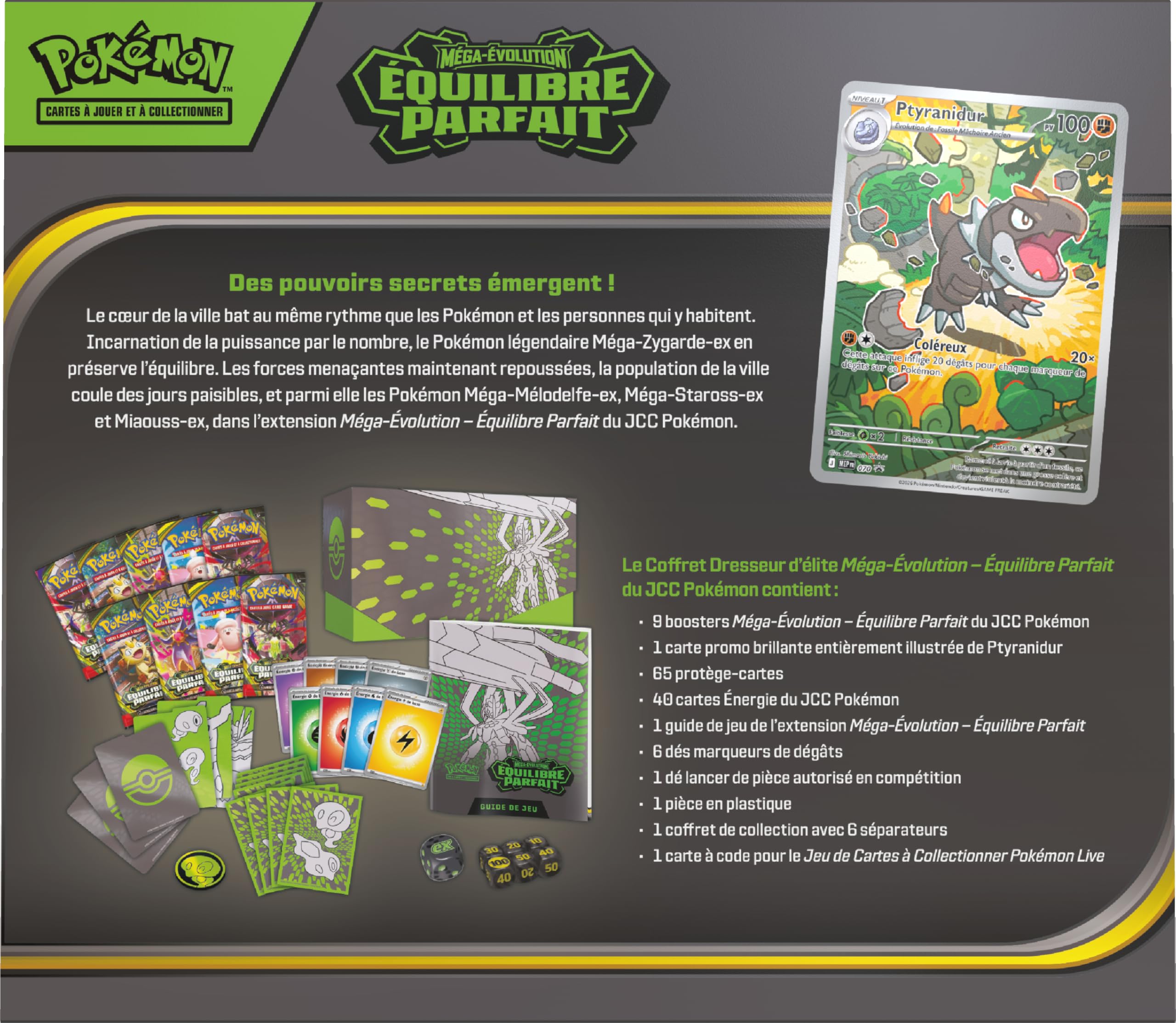 Pokémon : Coffret Dresseur d’élite Méga-Évolution – Équilibre Parfait (1 Carte Promo entièrement illustrée, 9 boosters et des Accessoires de Jeu Premium) du JCC Pokémon