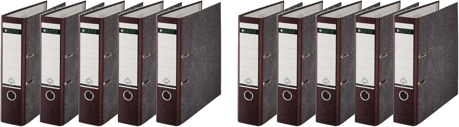 Leitz Quality Folder 180°, breit | 10er Pack, brown, 1