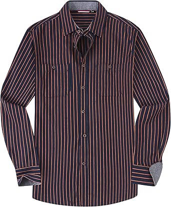 Alex Vando Mens Button Down Shirts Regular Fit Long Sleeve Casual Plaid Flannel Shirt