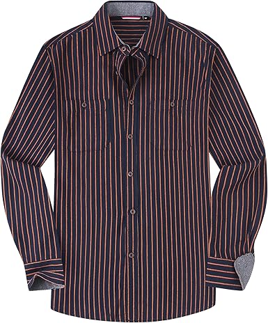 Alex Vando Mens Button Down Shirts Regular Fit Long Sleeve Casual Plaid Flannel Shirt