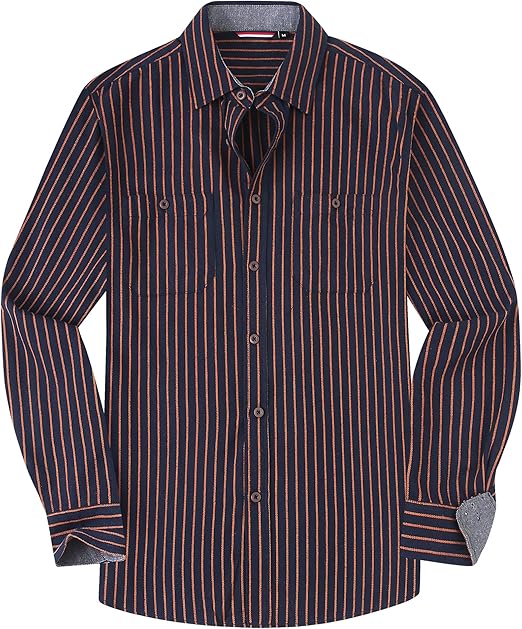 Alex Vando Mens Button Down Shirts Regular Fit Long Sleeve Casual Plaid Flannel Shirt