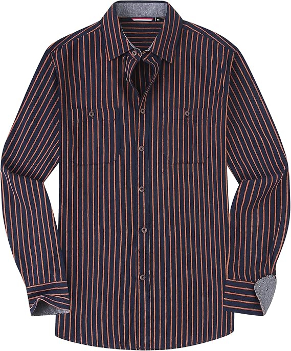 Alex Vando Mens Button Down Shirts Regular Fit Long Sleeve Casual Plaid Flannel Shirt