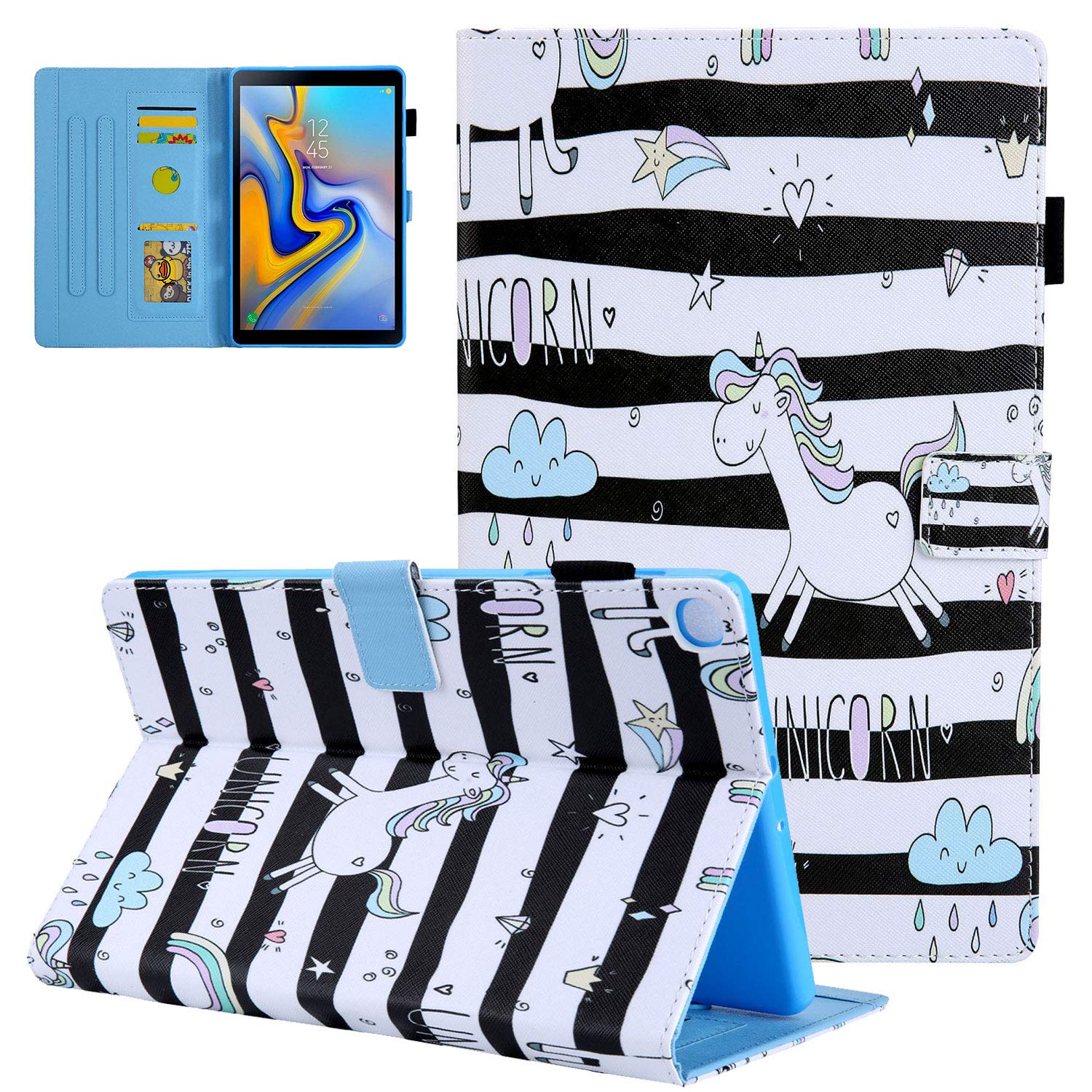 UGOcase Galaxy Tab A 2019 8.0 Inch Case, SM-T290 Case, PU Leather Multiple Angle Stand Protective Wallet Case with Cards & Stylus Holder for Galaxy Tab A 8.0 2019 (T290/T295/T297) UGO000903