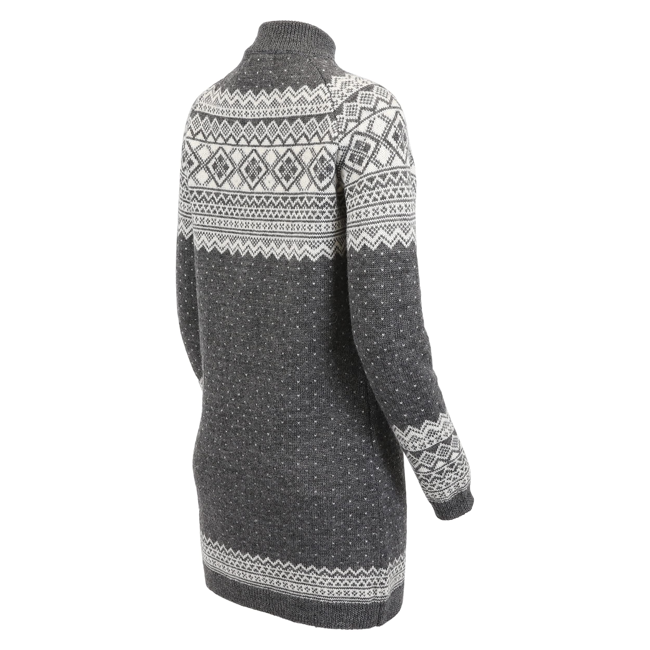ICEWEAR Alexandra Damenlongpullover aus mittelschwerer Merinowolle mit Halbreißverschluss